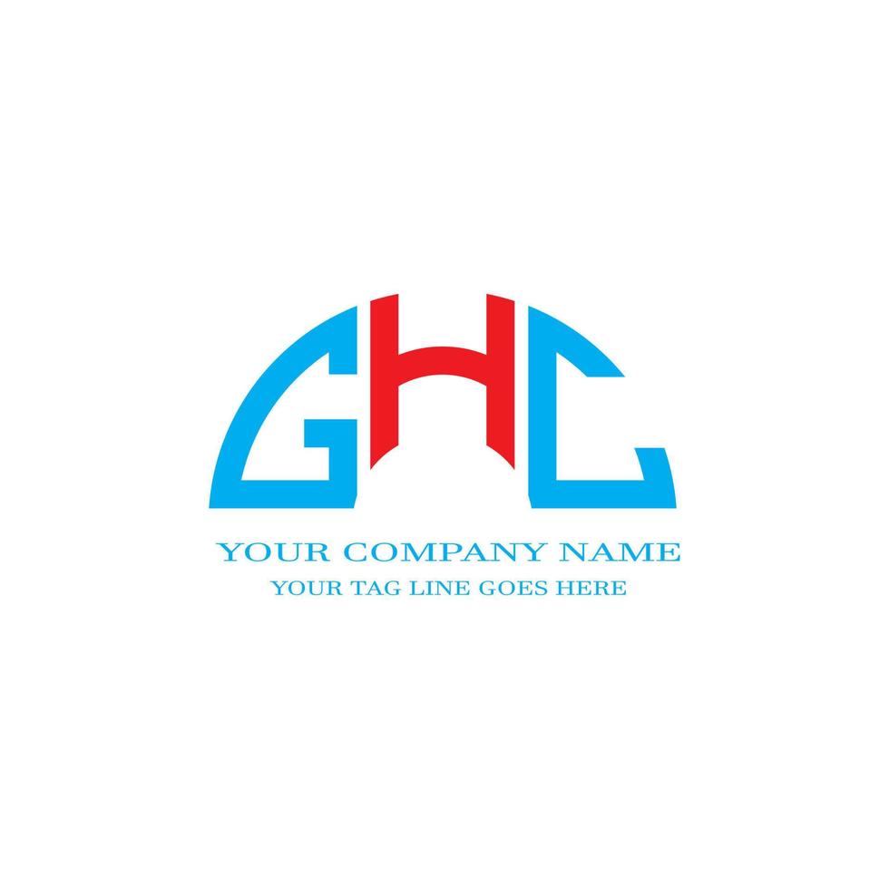 ghc letter logotyp kreativ design med vektorgrafik vektor