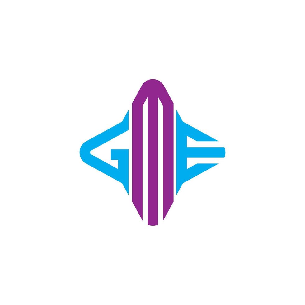 GME-Brief-Logo kreatives Design mit Vektorgrafik vektor