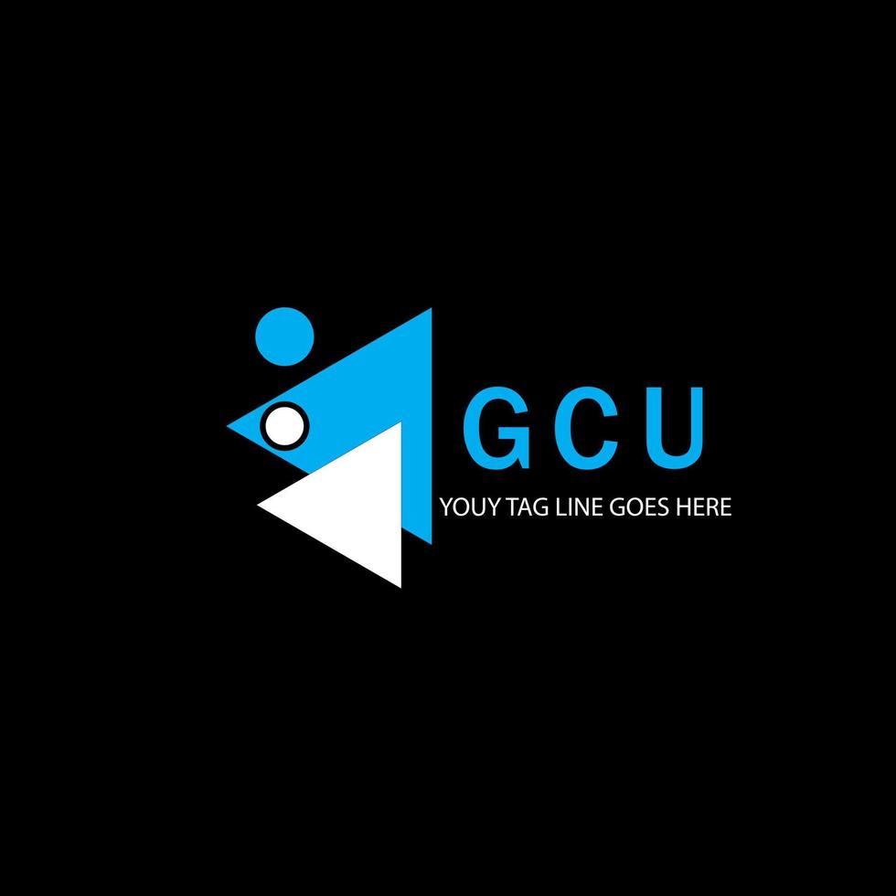 gcu brev logotyp kreativ design med vektorgrafik vektor