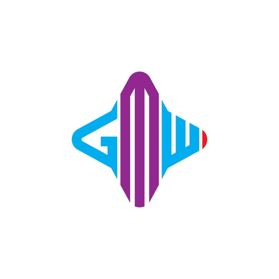 gmw letter logotyp kreativ design med vektorgrafik vektor