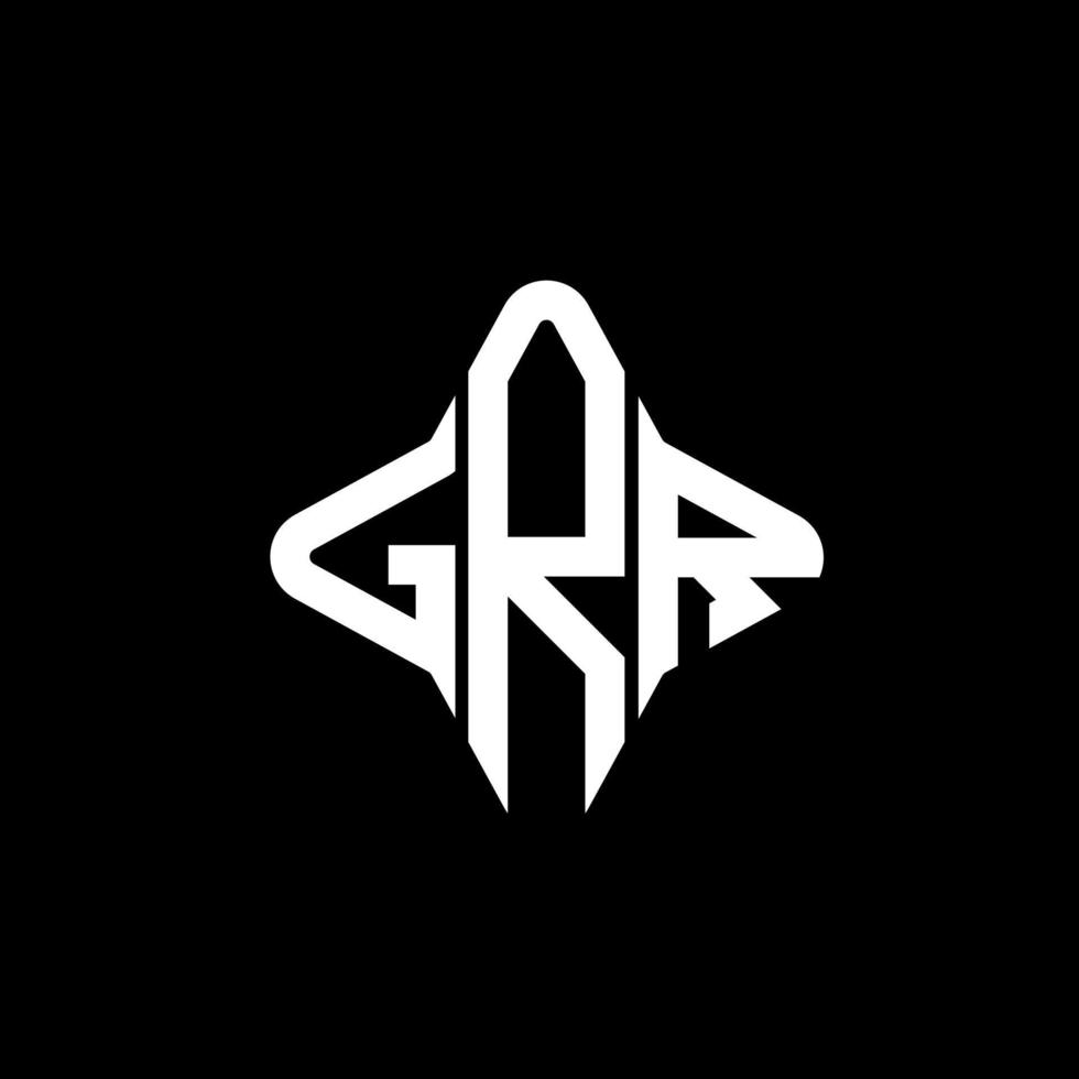 Grr Brief Logo kreatives Design mit Vektorgrafik vektor