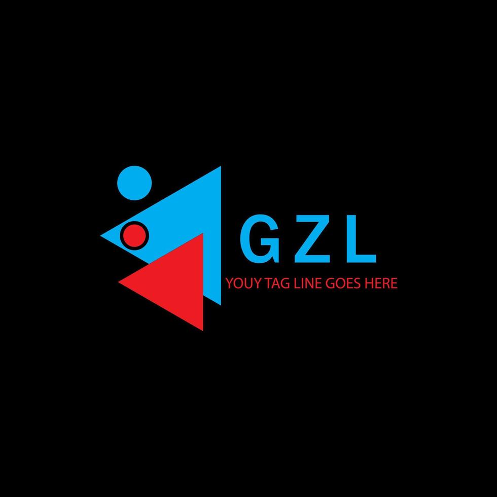 gzl letter logotyp kreativ design med vektorgrafik vektor