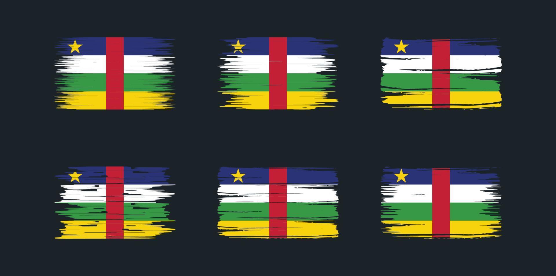 samling av centralafrikanska flaggor. National flagga vektor