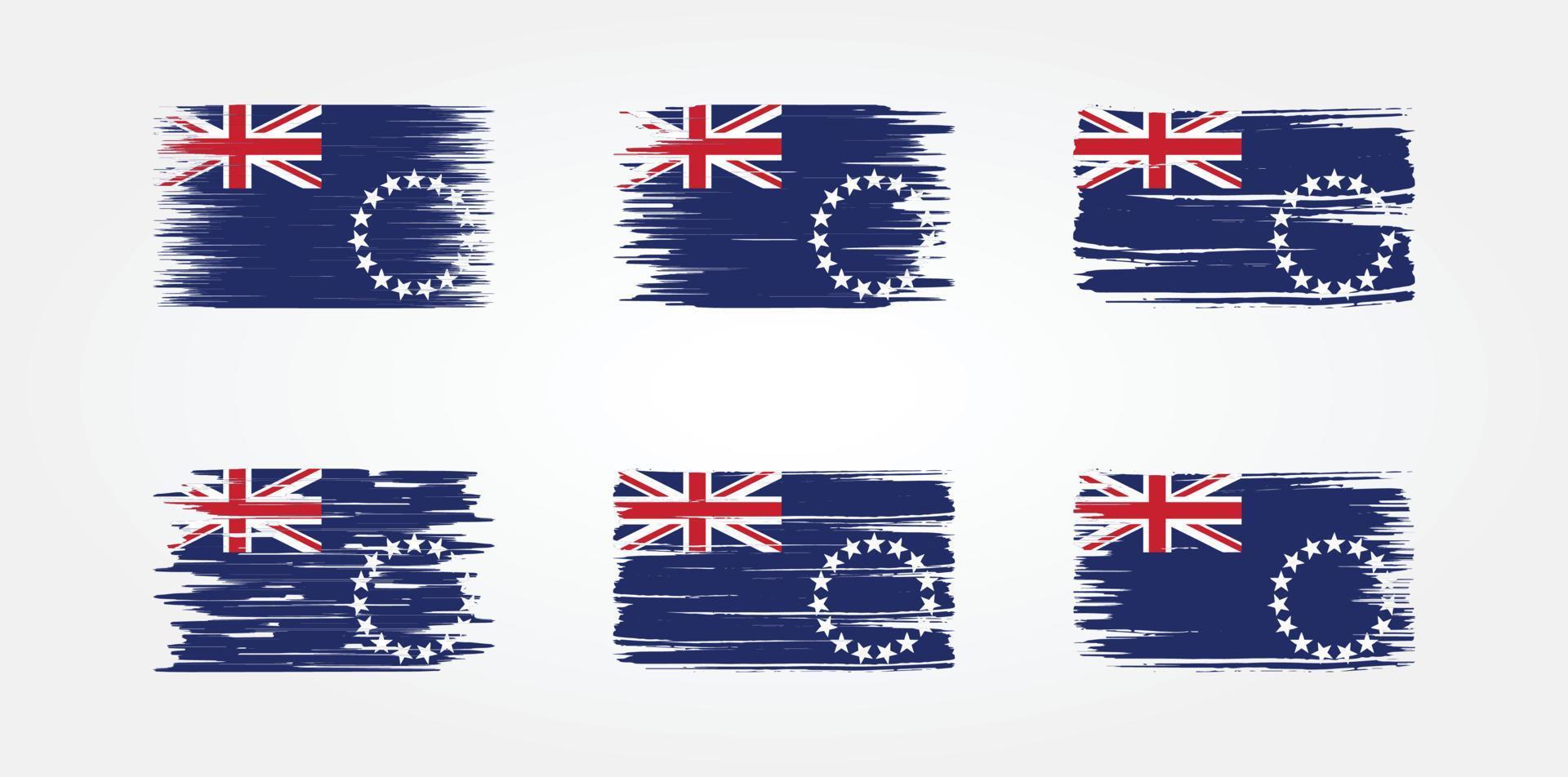 Flaggensammlung der Cookinseln. Nationalflagge vektor