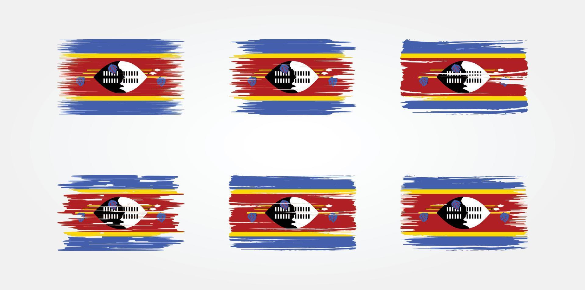 eswatini flaggsamling. National flagga vektor