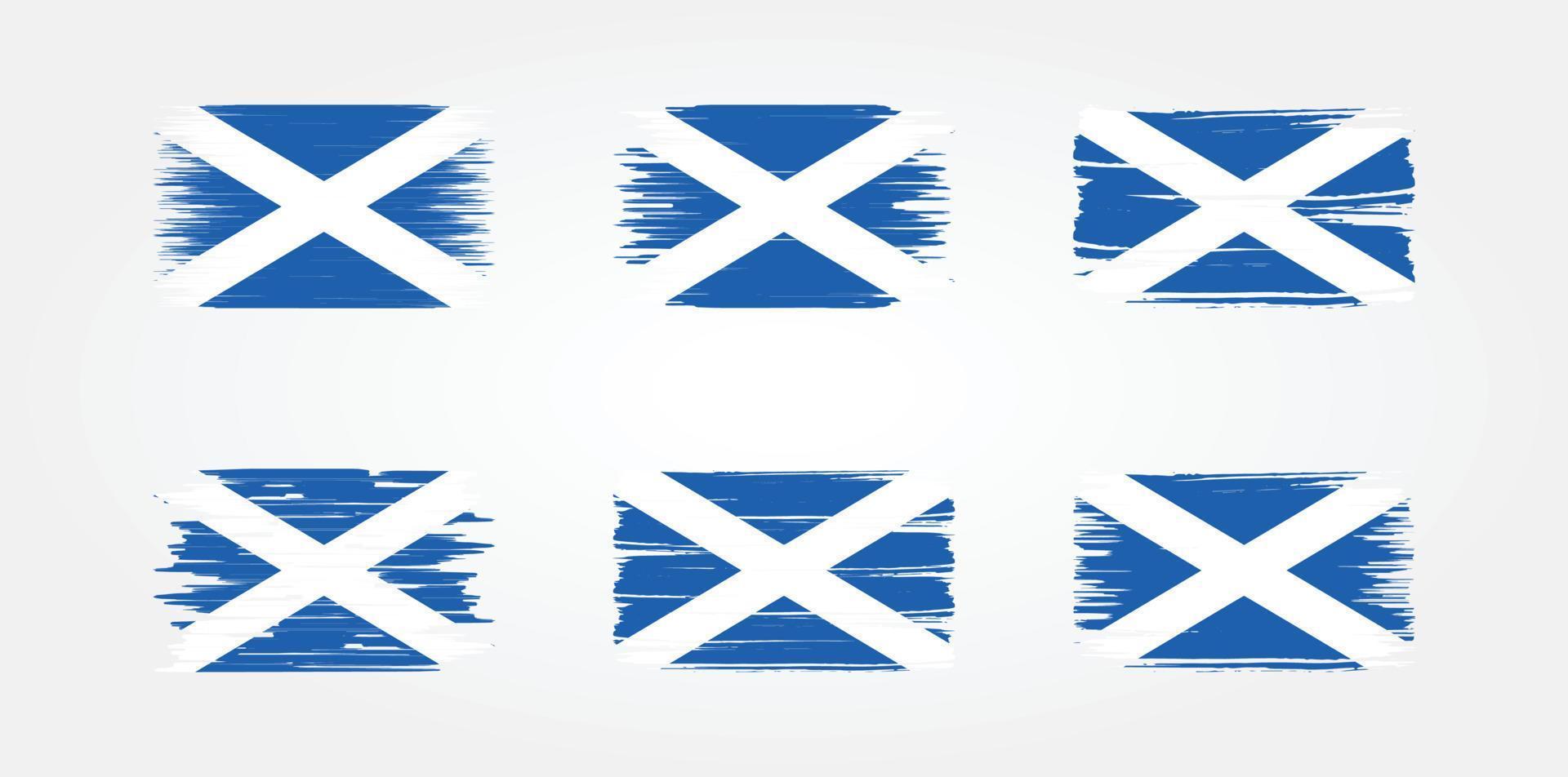 Sammlung schottischer Flaggen. Nationalflagge vektor