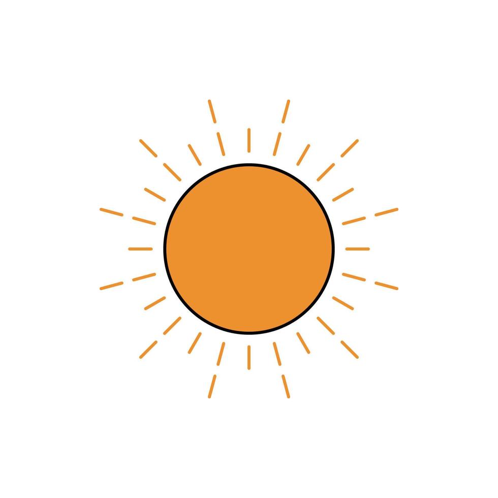 solljus prognos väder ikon vektor