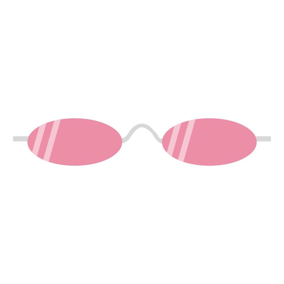 Sonnenbrille mit rosa Gläsern. rosa Brille. vektorillustration im flachen stil vektor
