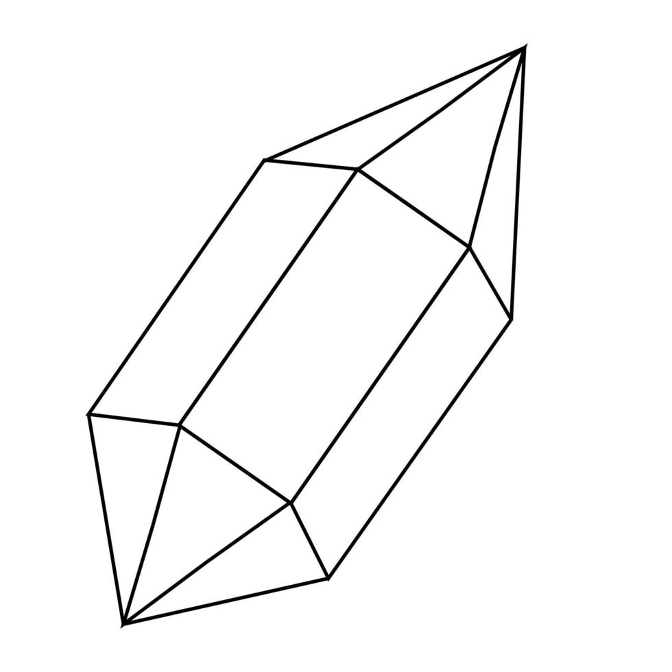 illustration minimalistisk doodle kristall vektor