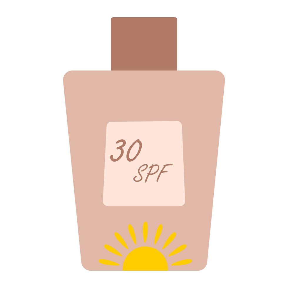 tor Illustration einer Sonnenschutz-Bodylotion mit 30 SPF vektor