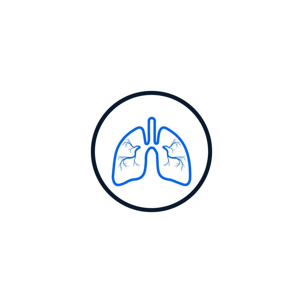 mänskliga lungor ikon vektor