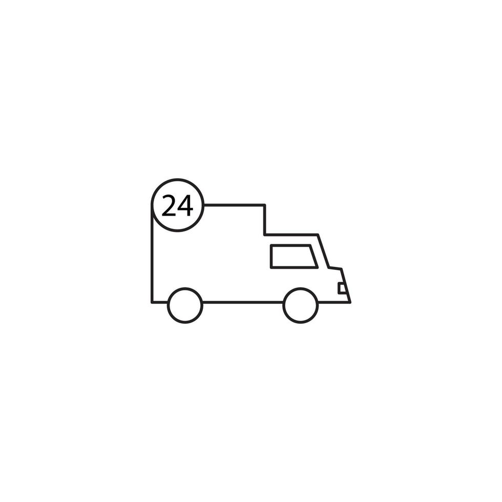 Symbolvektor für den Transport von Notfahrzeugen vektor