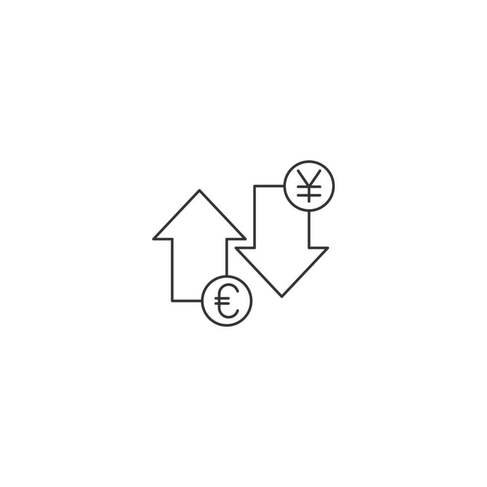 valuta utbyte handel ikon vektor
