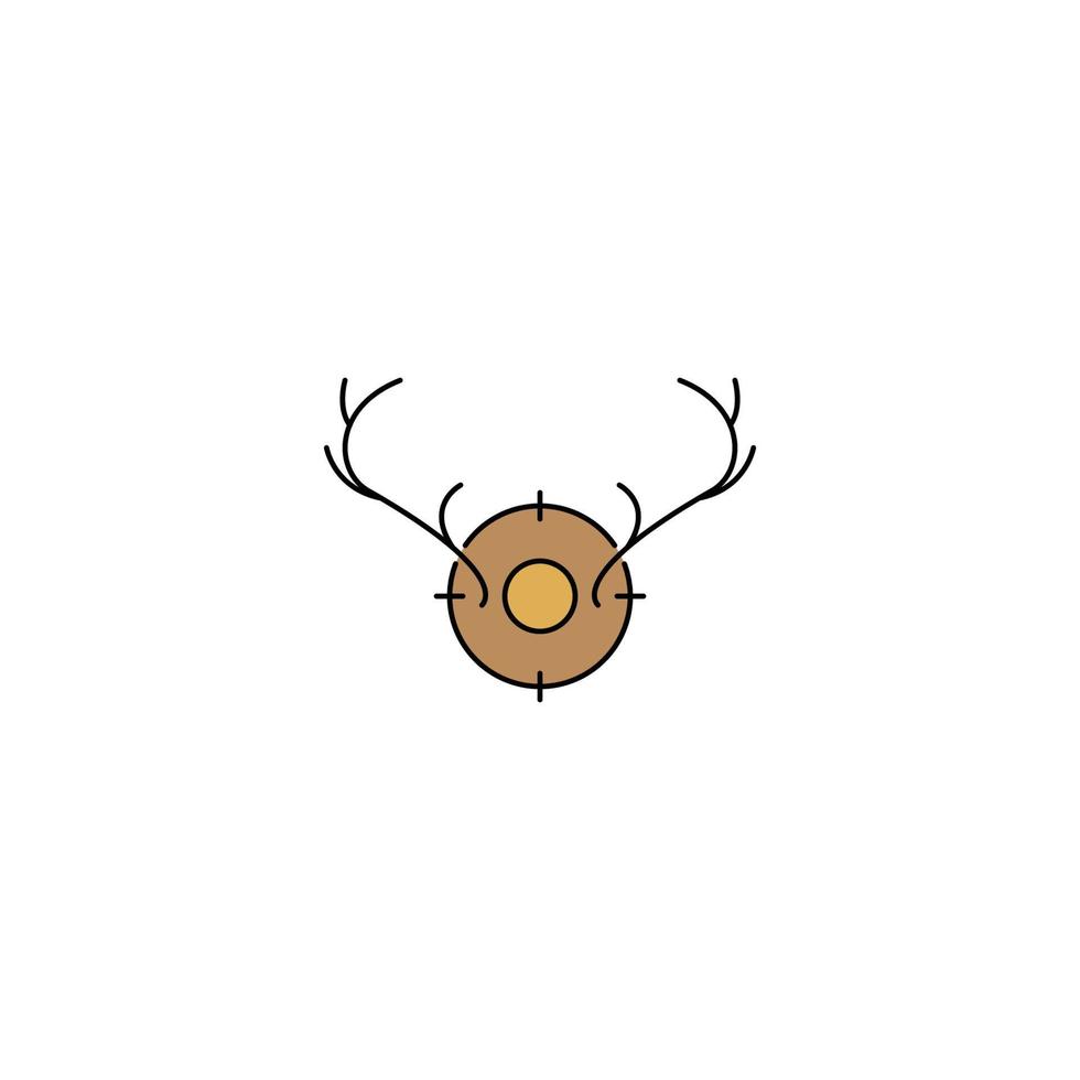 Hirschkopfhörner jagen Symbol vektor