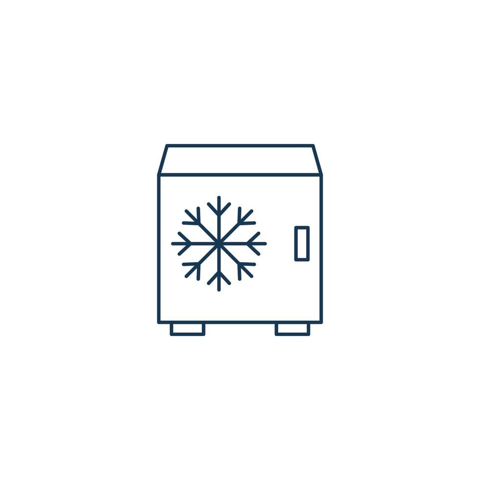kreativer Kühlschrank-Gefrierschrank-Symbolvektor vektor