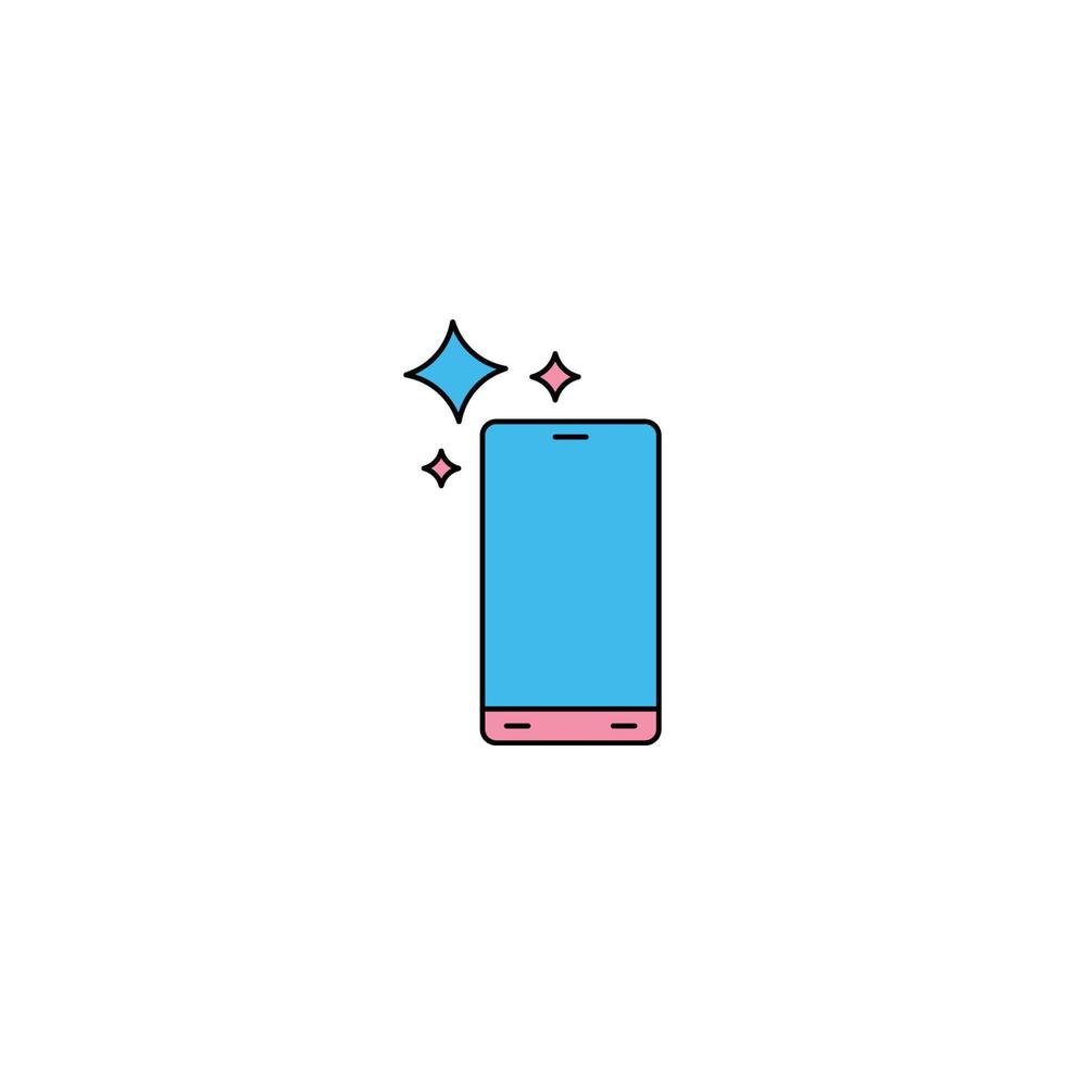 smart telefon rengöring ikon vektor
