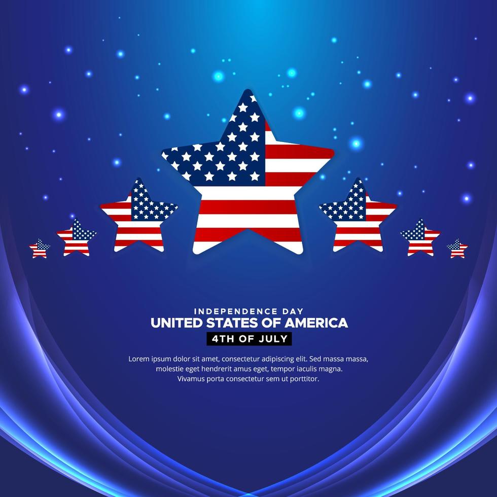 fantastiska och otroliga United States of American Independence Day design bakgrundsvektor vektor