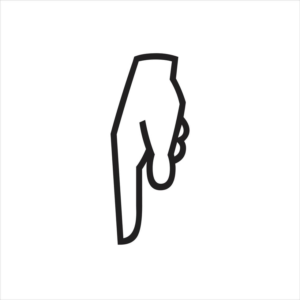 Finger Linie Symbole Design-Vektor. vektor