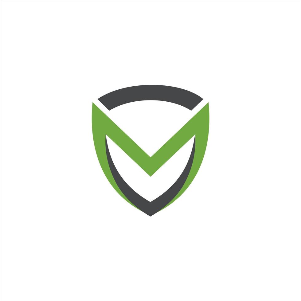 shield letter m logotyp, safesafeprotection logotyp, modern design. vektor
