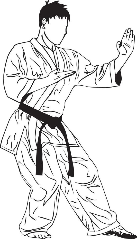 vektor logotyp karate illustration