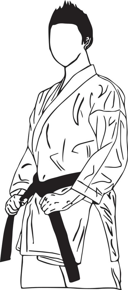 illustration av karate vektor logotyp skecth