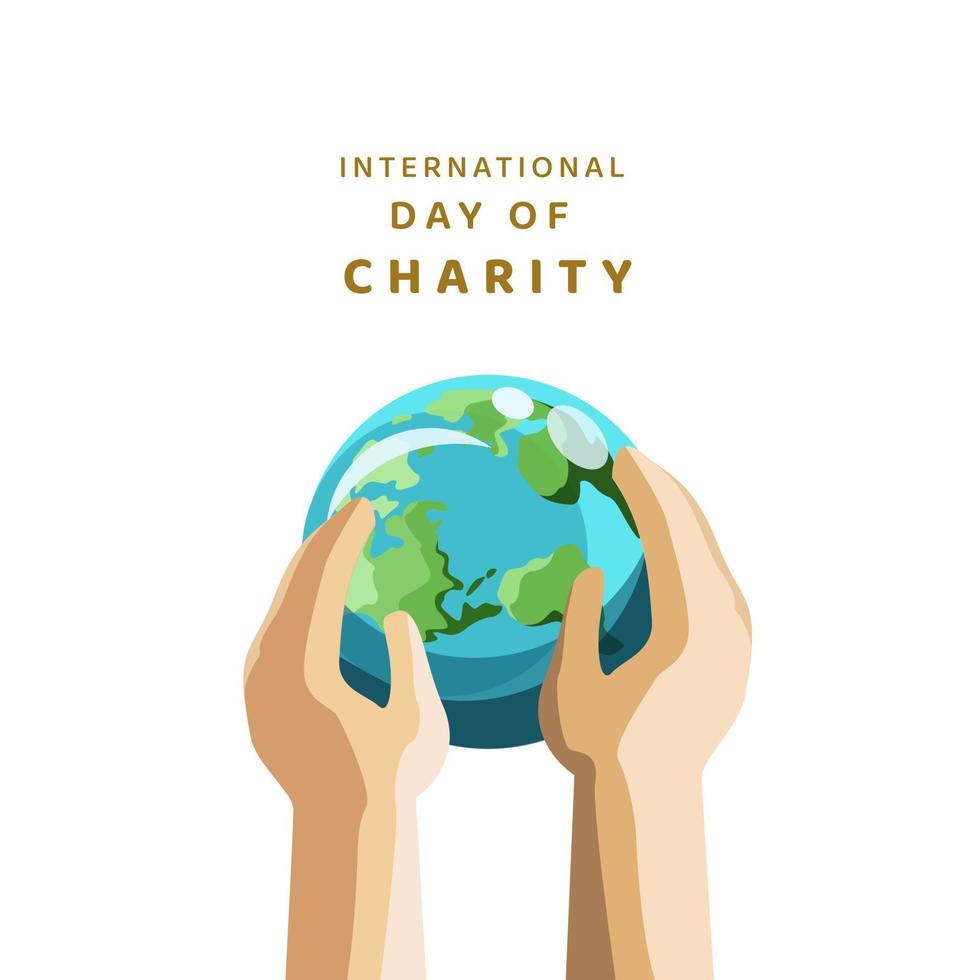 internationaler tag der wohltätigkeit, designillustration für thematischen wohltätigkeitstag vektor