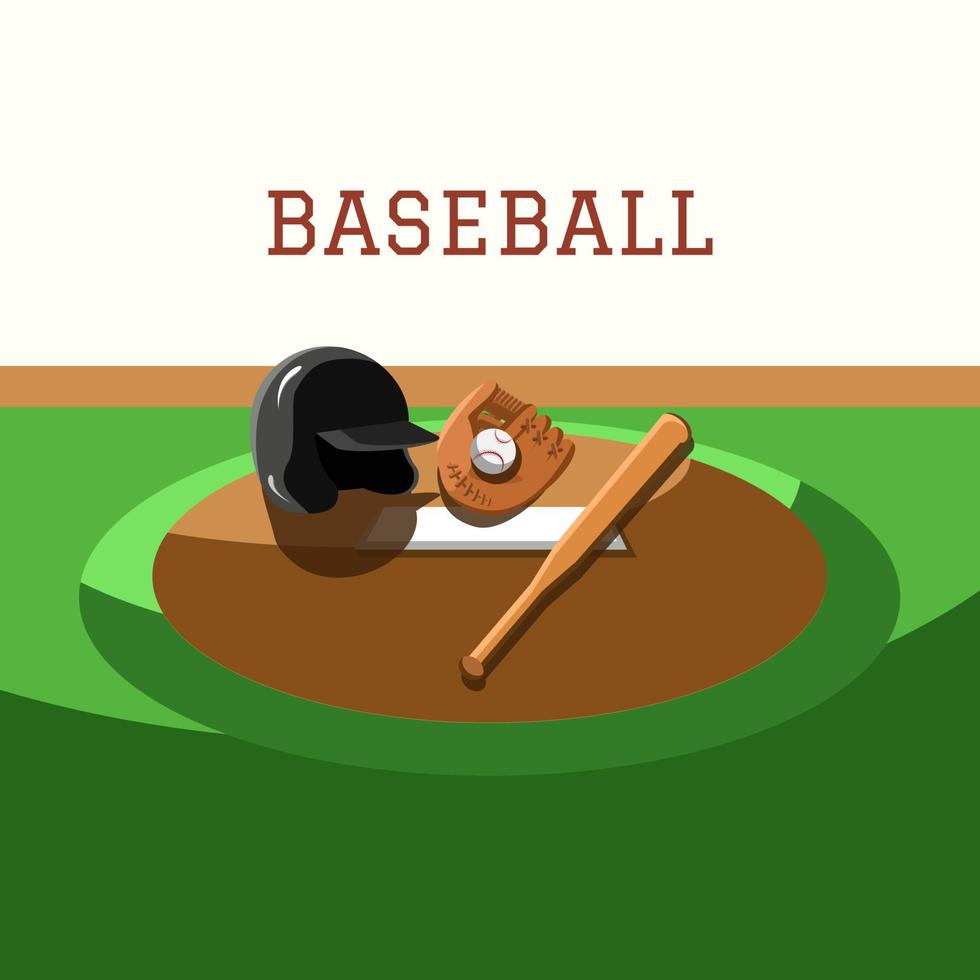 Baseball-Sport-Hintergrund-Vektor-Illustration vektor