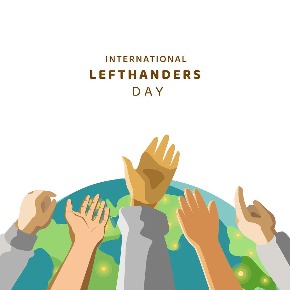 internationaler Tag der Linkshänder vektor