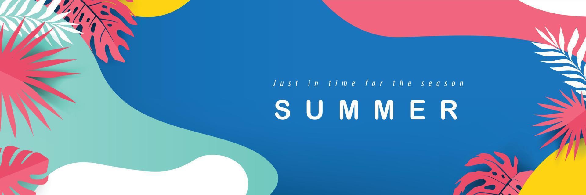 tropisches sommerhintergrundlayout-bannerdesign vektor