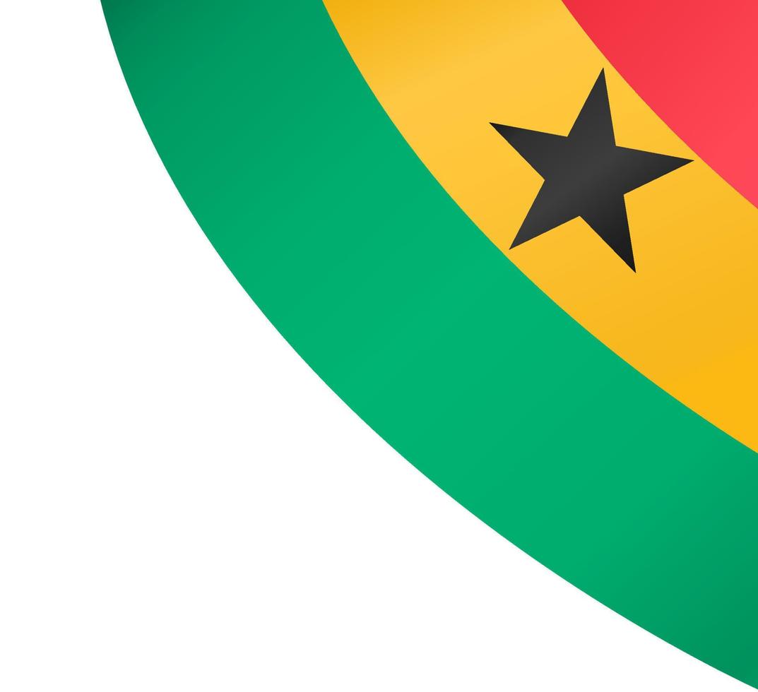 ghana flagga våg isolerad på png eller transparent bakgrund, symbol ghana. vektor illustration