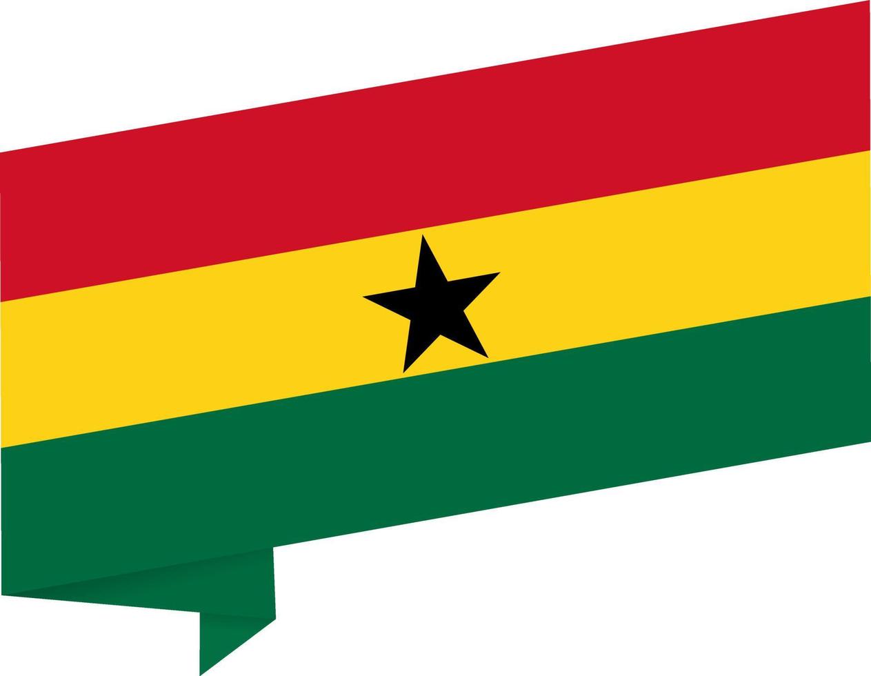 ghana flag wave isoliert auf png oder transparentem hintergrund, symbol ghana. Vektor-Illustration vektor