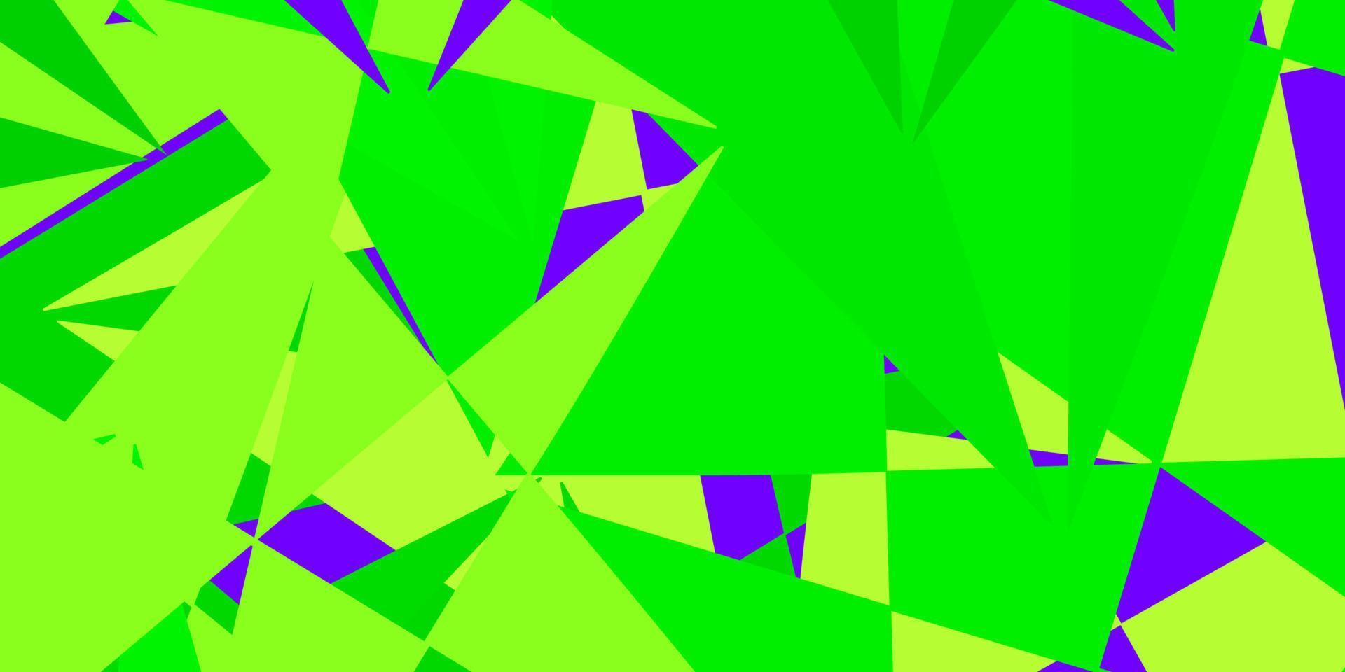 mörkgrön vektorbakgrund med trianglar, linjer. vektor