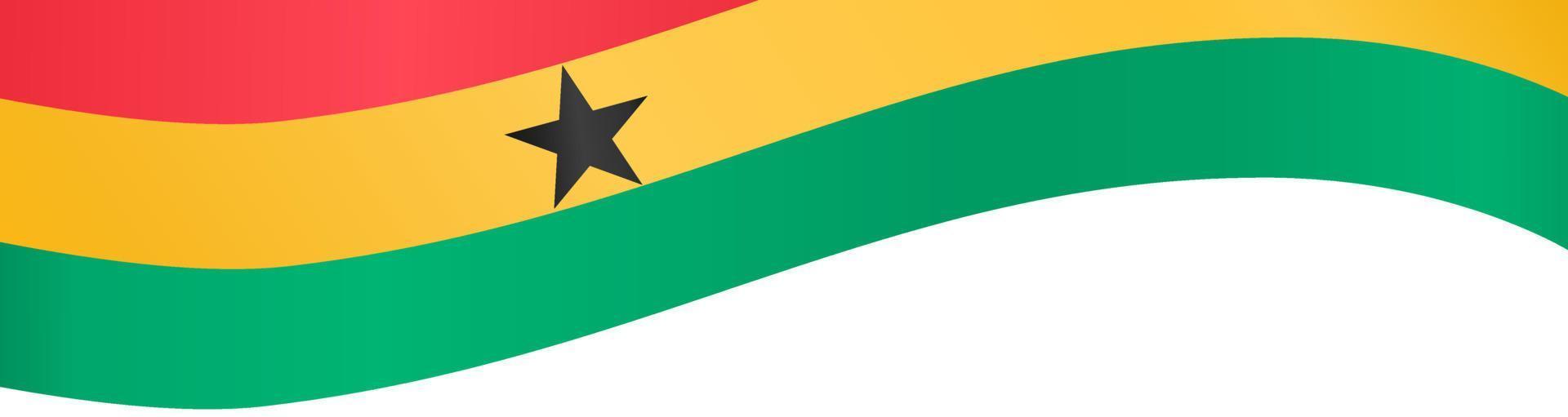 ghana flagga våg isolerad på png eller transparent bakgrund, symbol ghana. vektor illustration