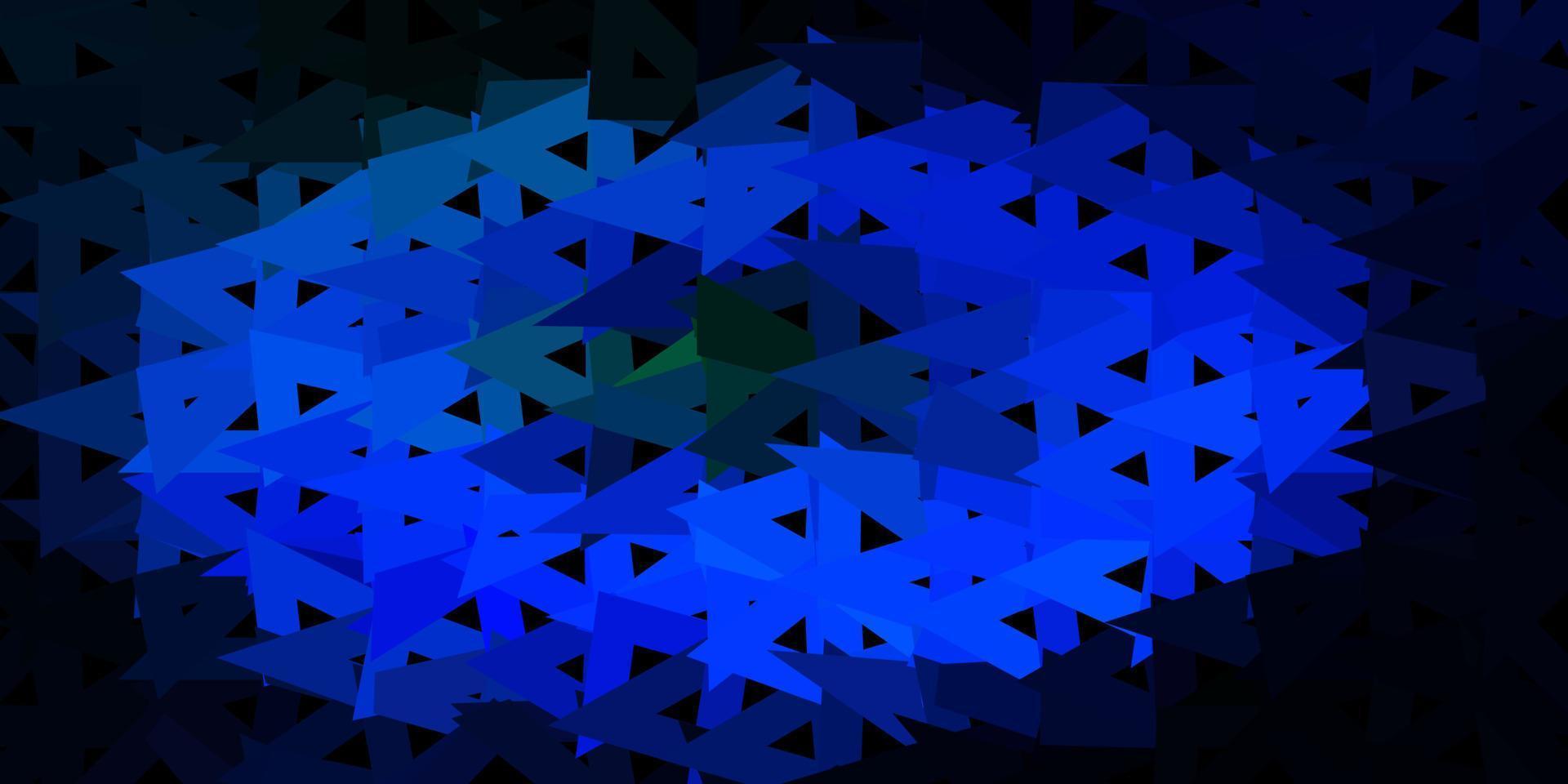 mörkblå, grön vektor triangel mosaik tapet.
