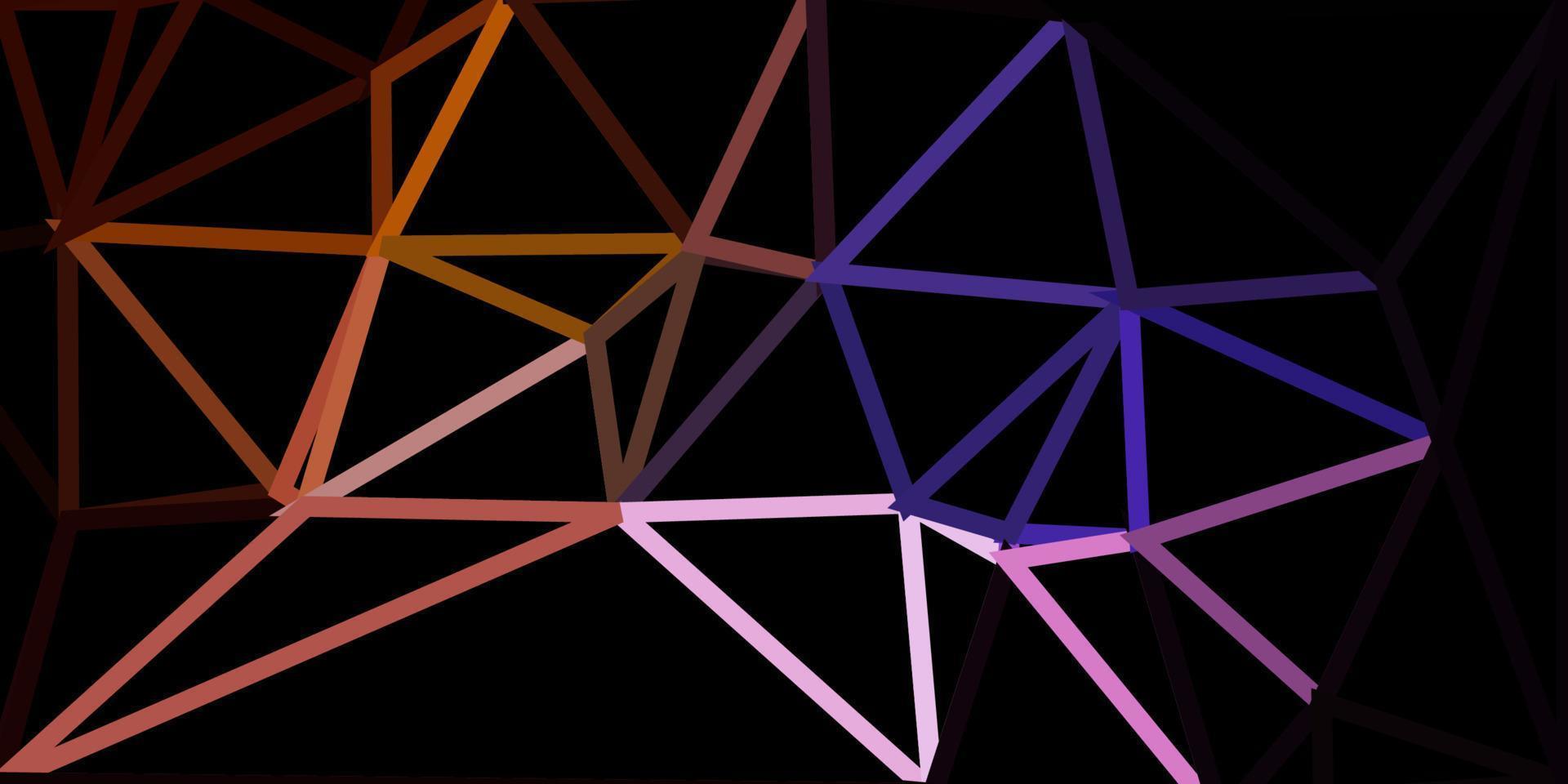 mörkrosa, gul vektor abstrakt triangel bakgrund.