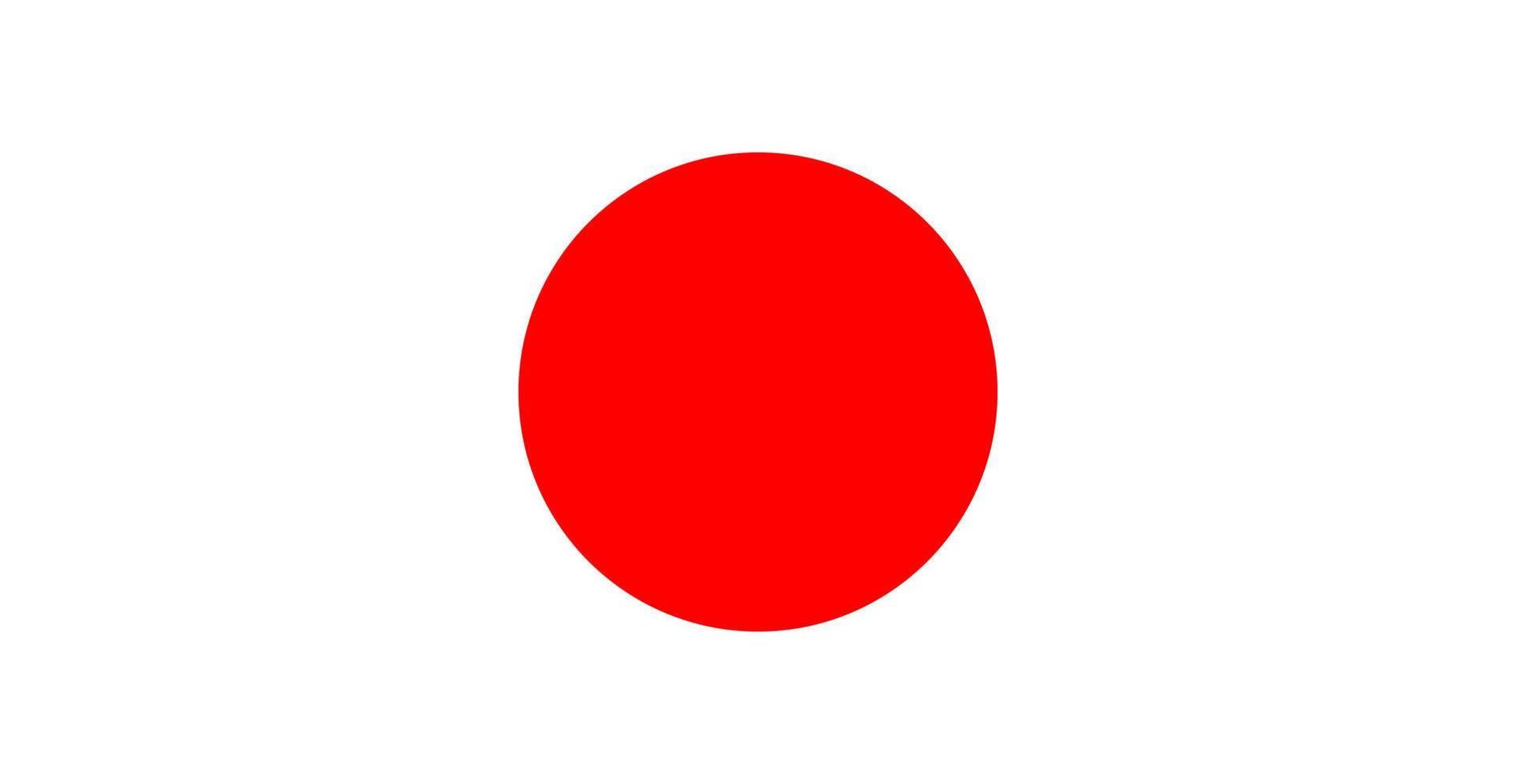 färg isolerade vektor illustration flagga Japan