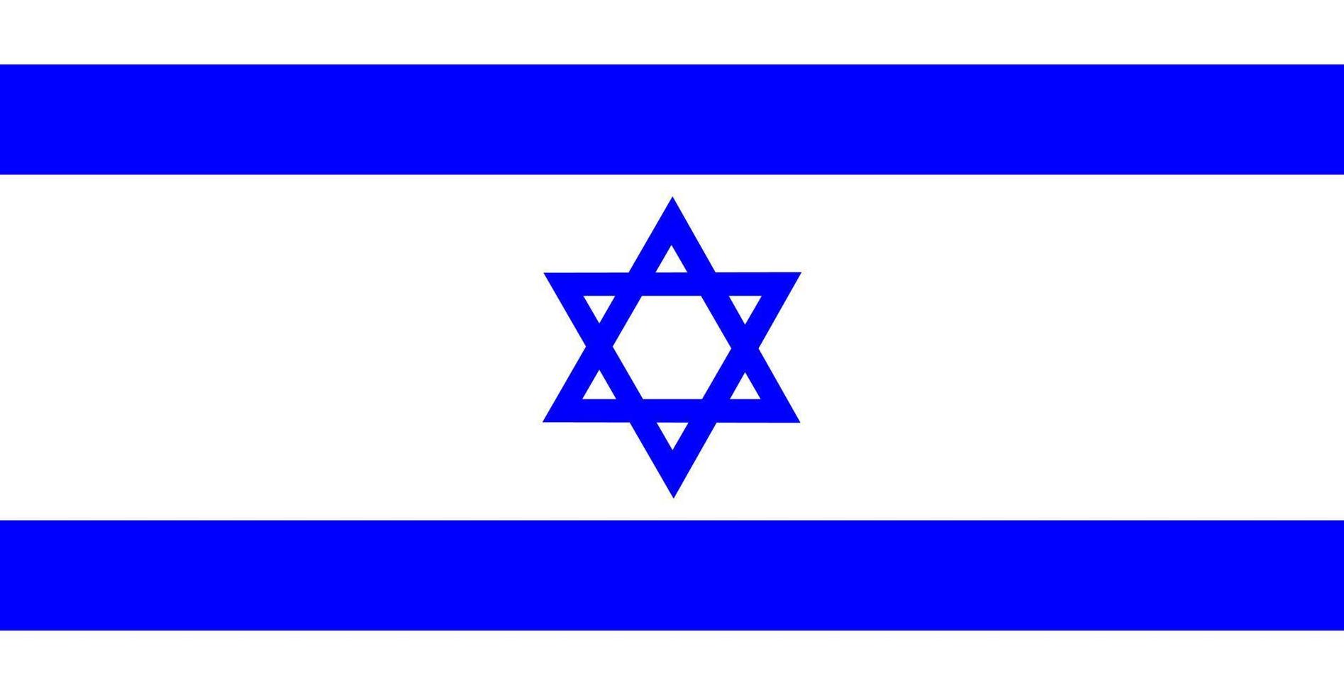 Farbe isoliert Vector Illustration Flagge von Israel
