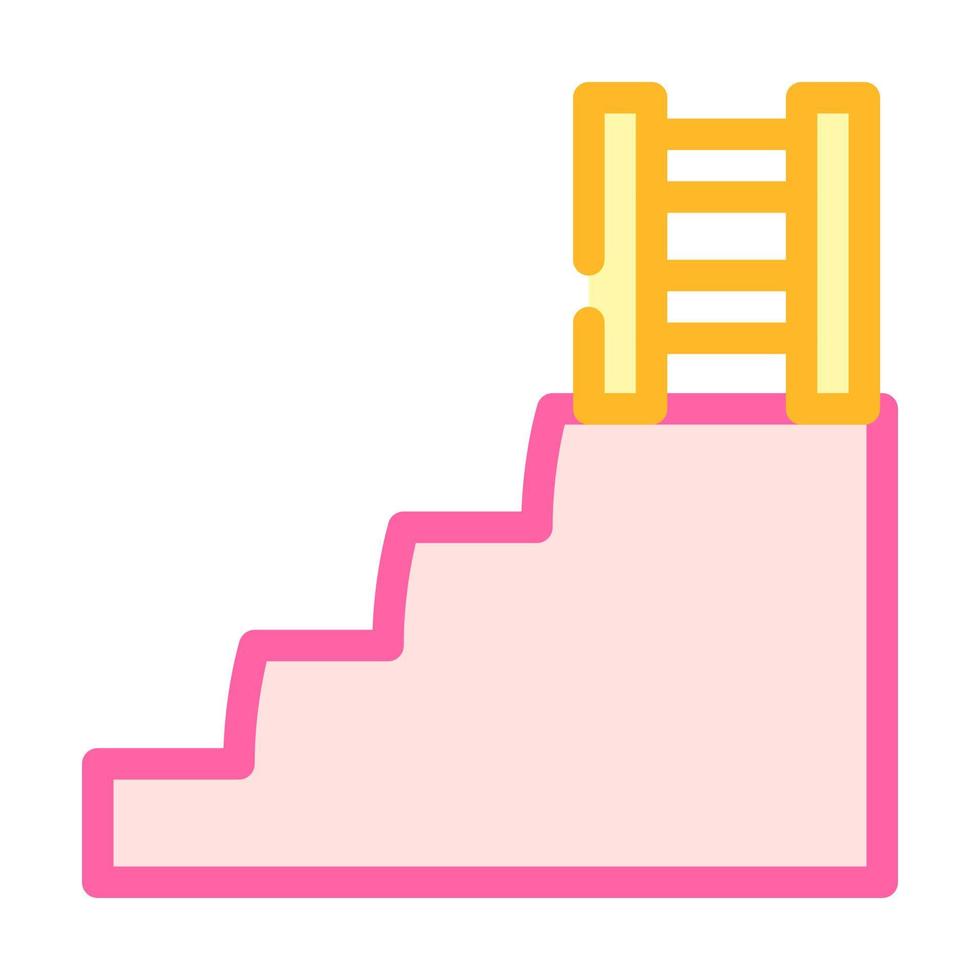 Farbsymbol-Vektorillustration für Treppen und Leiterkonstruktionen vektor