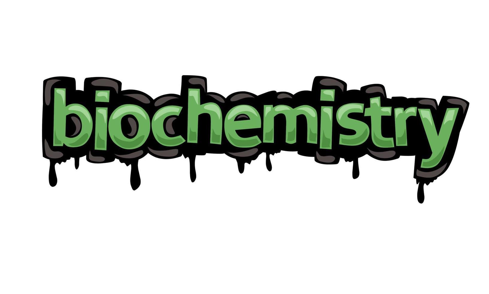 biokemi skriva vektordesign på vit bakgrund vektor
