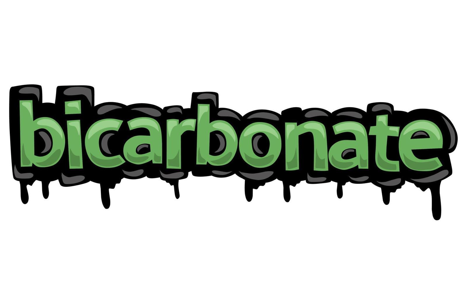 Bicarbonat-Schreibvektordesign auf weißem Hintergrund vektor