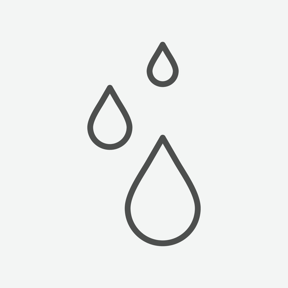 Drop-Vektor-Symbol. isoliertes Wassertropfen-Icon-Vektordesign. vektor