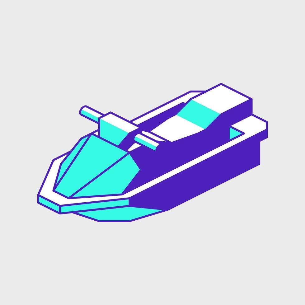 jet ski isometrische vektorsymbolillustration vektor