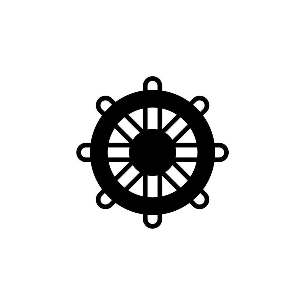 Ruder, Nautik, Schiff, Boot durchgezogene Linie Symbol Vektor Illustration Logo Vorlage. für viele Zwecke geeignet.