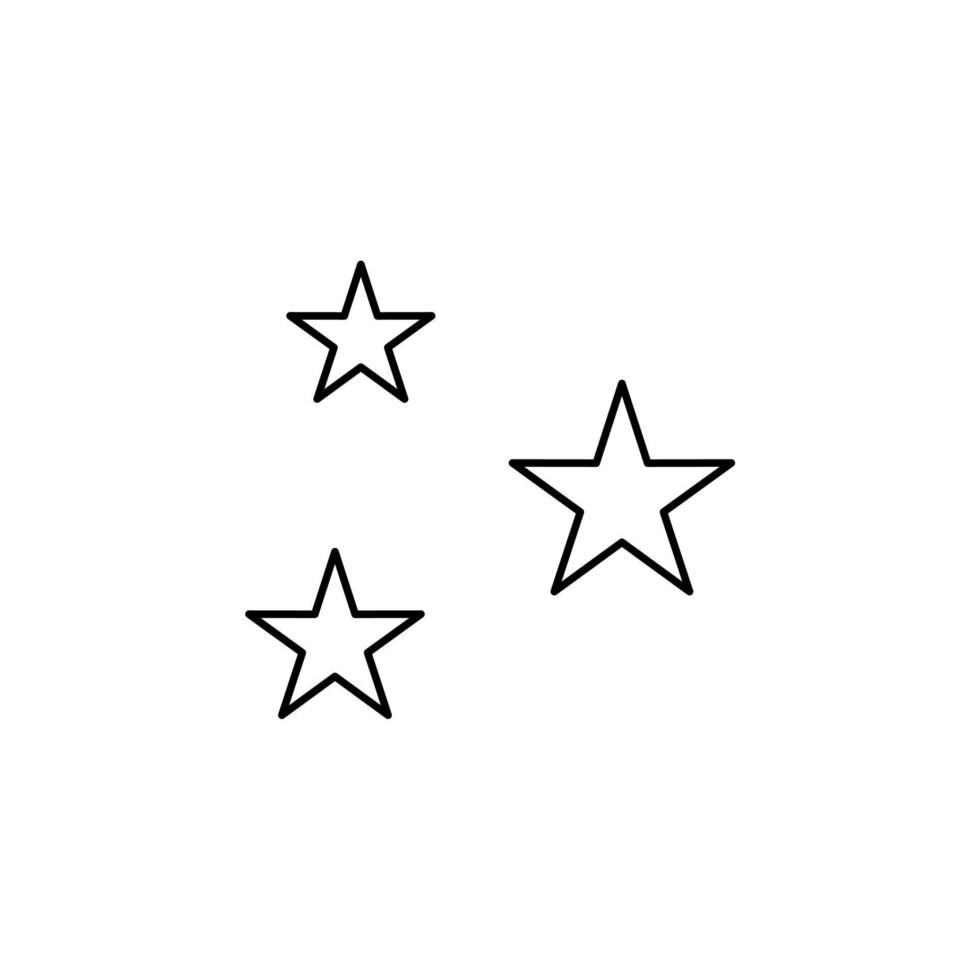 stjärnor, natt tunn linje ikon vektor illustration logotyp mall. lämplig för många ändamål.