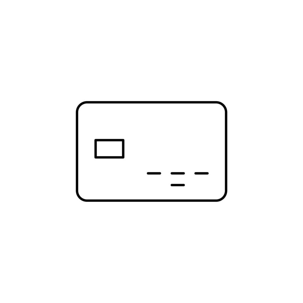 Kreditkarte, Zahlung dünne Linie Symbol Vektor Illustration Logo Vorlage. für viele Zwecke geeignet.