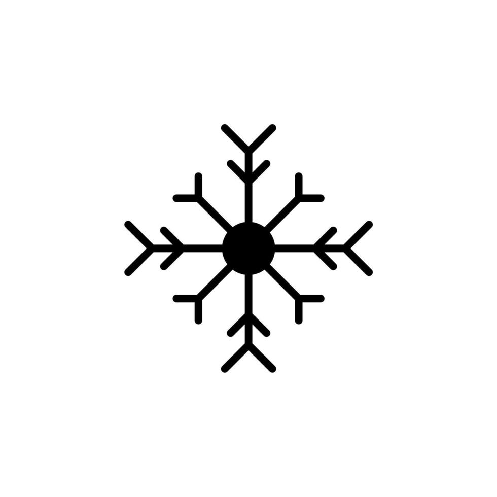 vinter, snöfall, snö, snöflinga heldragen linje ikon vektor illustration logotyp mall. lämplig för många ändamål.
