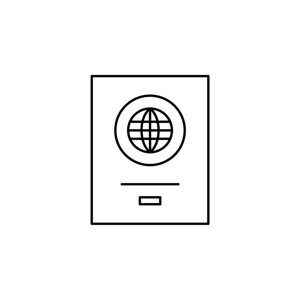 pass, resor, business tunn linje ikon vektor illustration logotyp mall. lämplig för många ändamål.