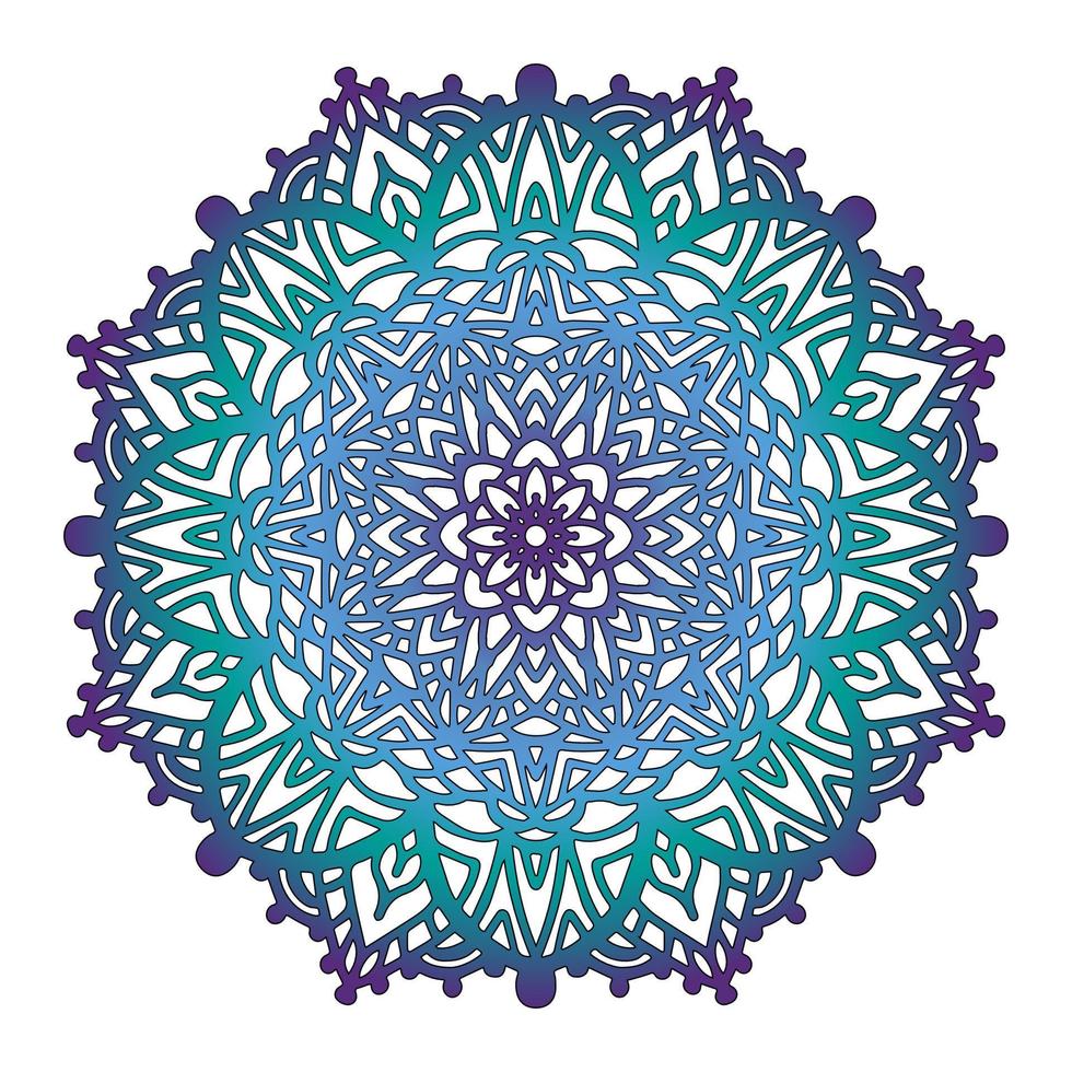 kreisförmiges Muster in Form eines Mandalas vektor