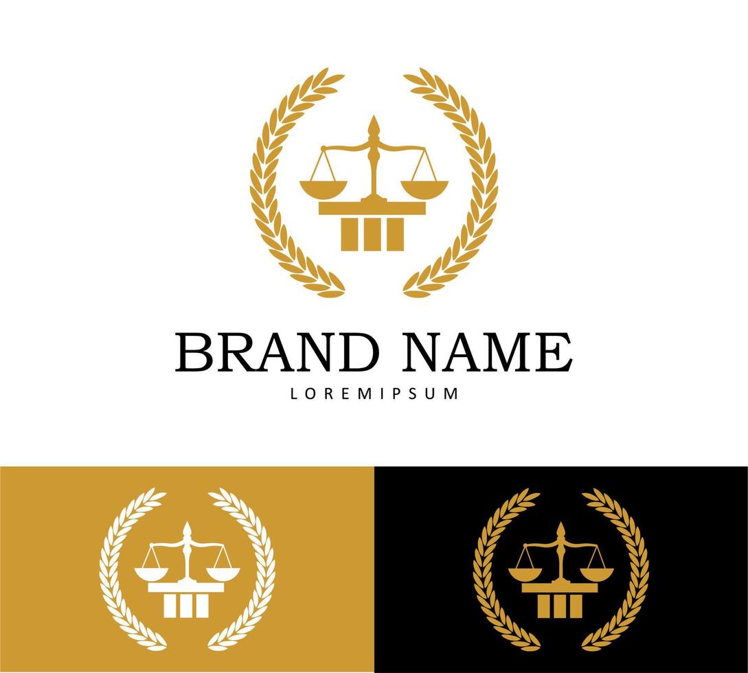 advokat logotyp formgivningsmall vektor