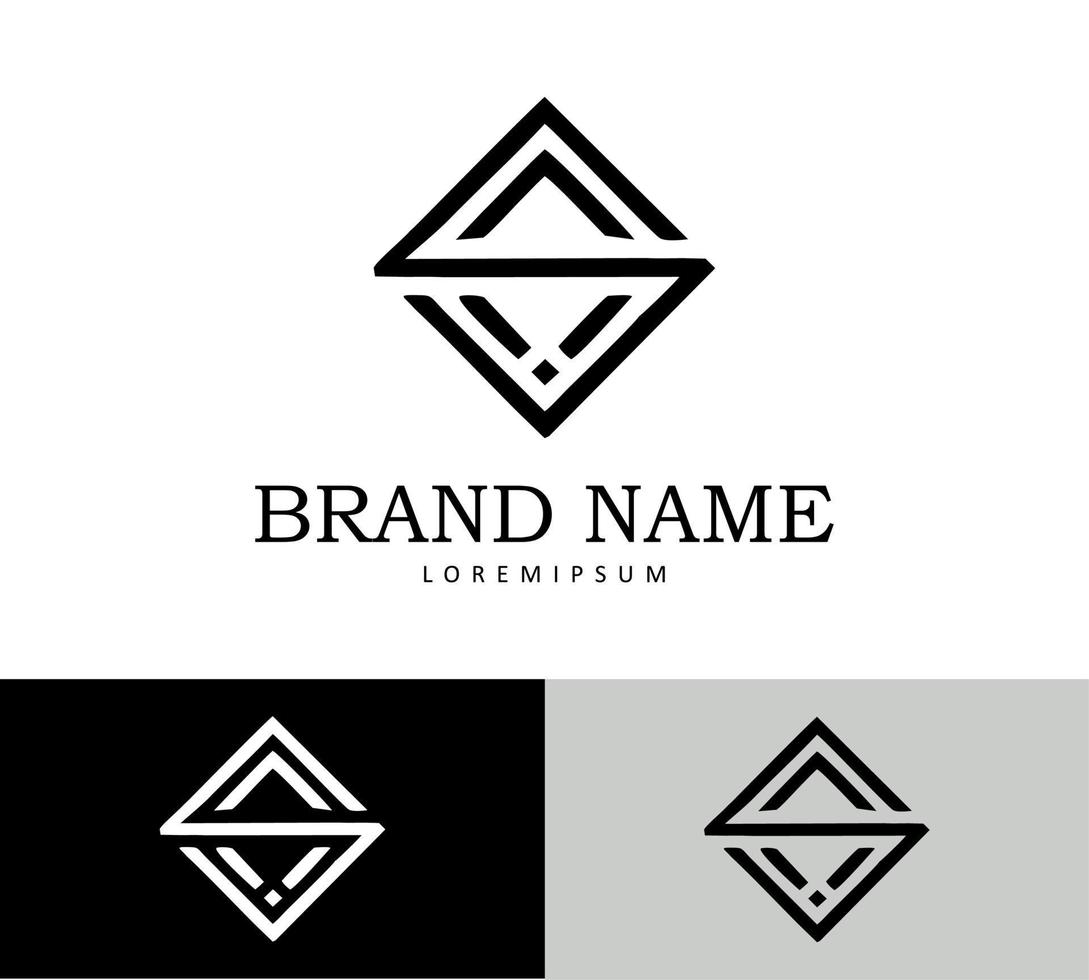 s Brief Logo Design Vorlage vektor